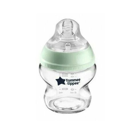 Tommee Tippee Γυάλινο Μπιμπερό Closer To Nature Κατά των Κολικών με Θηλή Σιλικόνης 150ml για 0+ μηνών