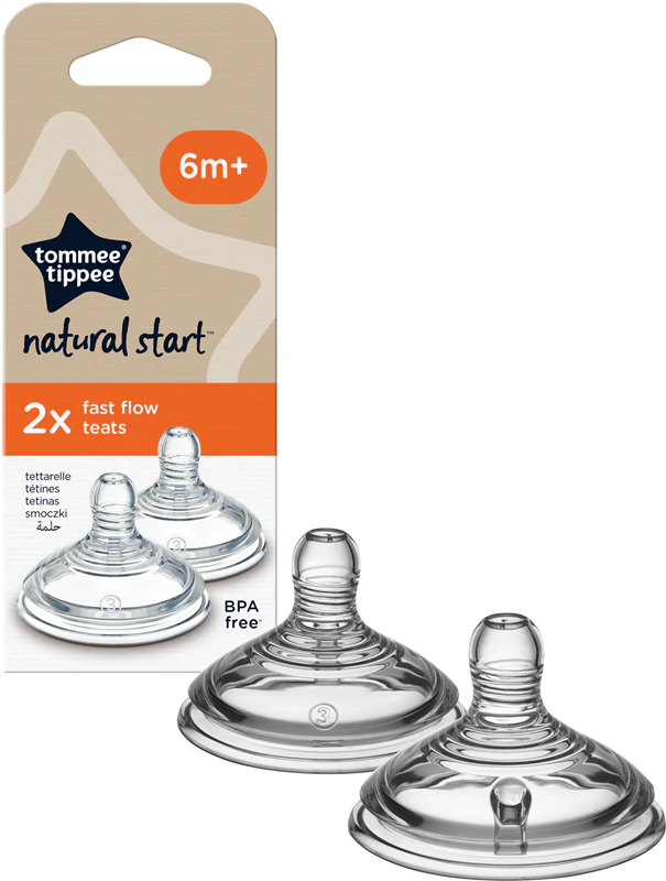 Tommee Tippee - Θηλές από Σιλικόνη Γρήγορης Ροής 6m+ - 2τμχ