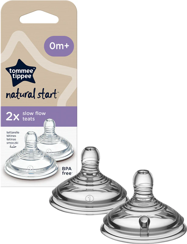 Tommee Tippee- Natural Start- Anti Colic Θηλή Σιλικόνης αργής ροής 2τμχ