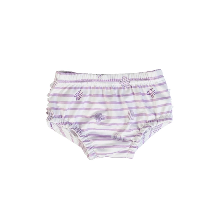 Βρεφικό μαγιό βρακάκι UPF 50+ λιλά με βολάν 