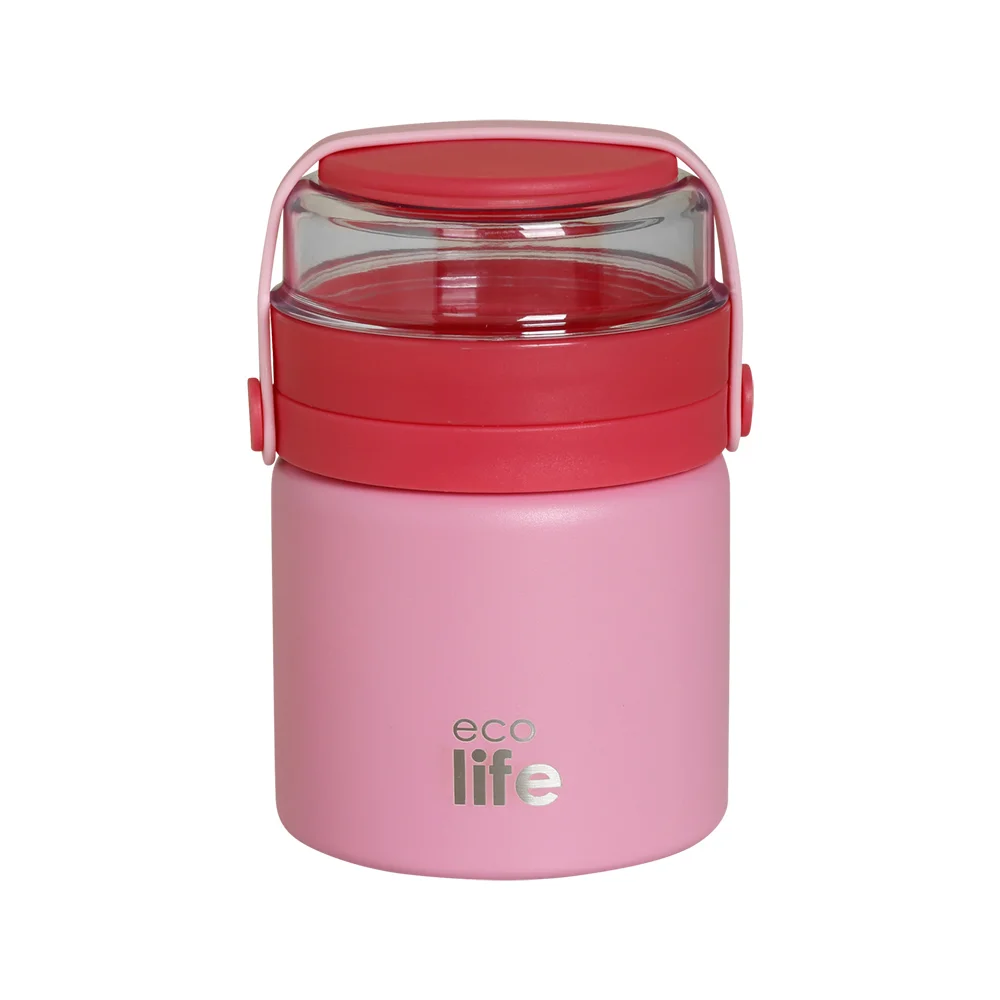 Ecolife-Θερμός Τροφίμων - Pink 450ML