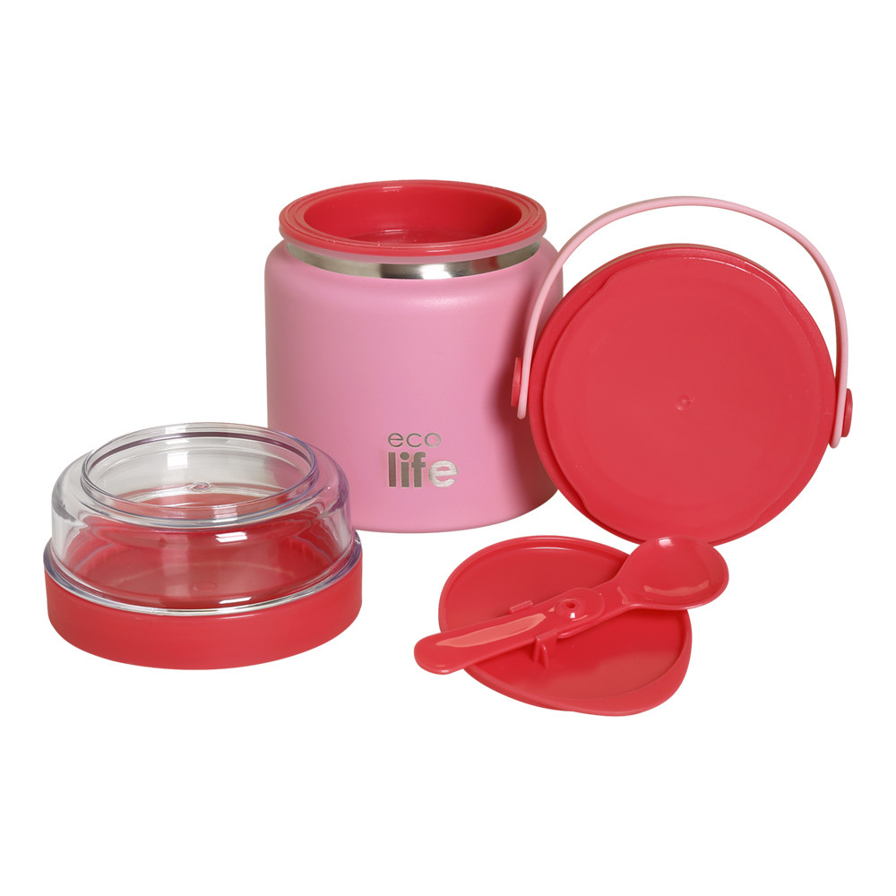 Ecolife-Θερμός Τροφίμων - Pink 450ML