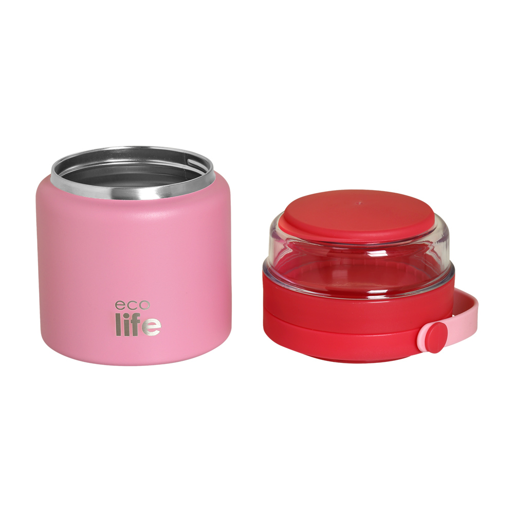 Ecolife-Θερμός Τροφίμων - Pink 450ML