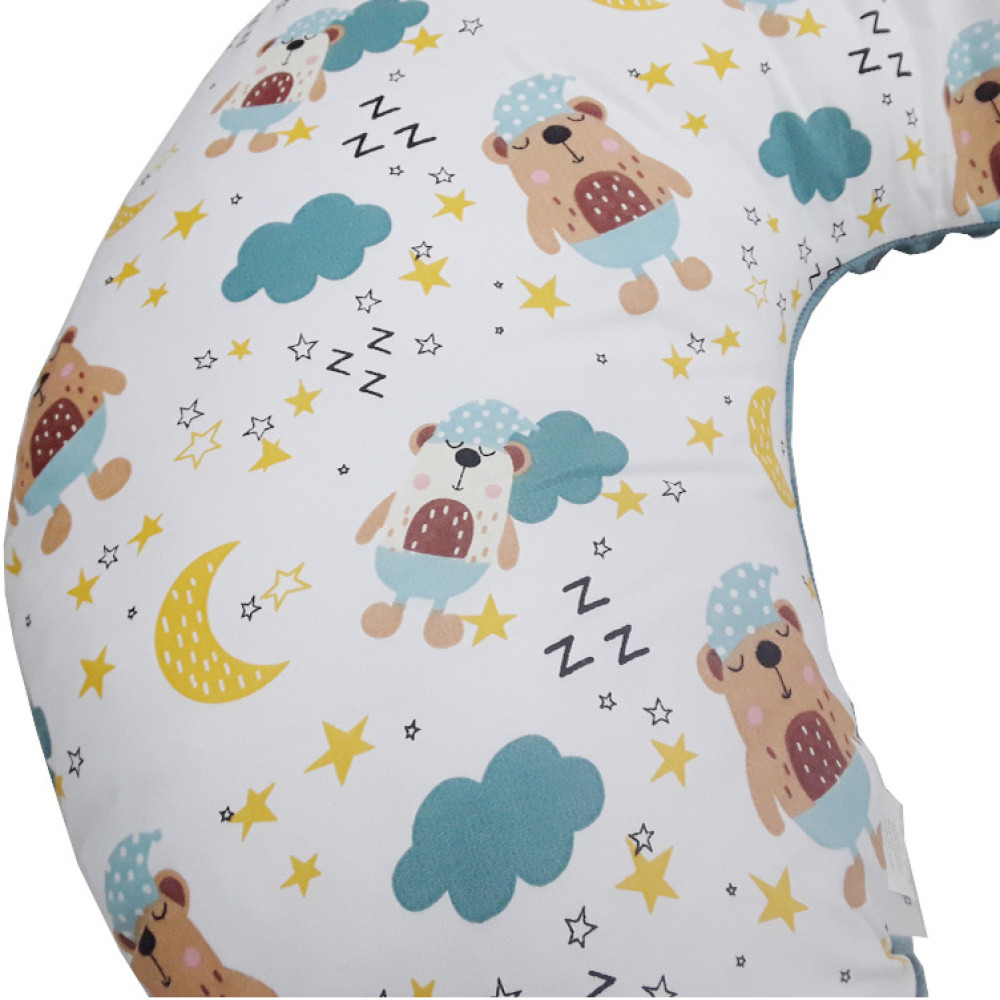 Μαξιλάρι Θηλασμού 2 Όψεων Minky Emerald Sleepy Bears Maboo 